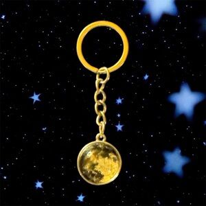 Silver Moon Keychain